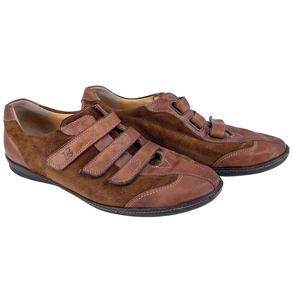 Paul‎ Green München Womens 9 Leather Sneaker Brown Suede 3 Strap Comfort Shoe